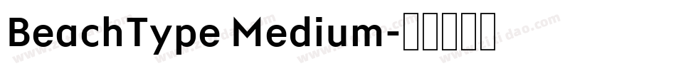 BeachType Medium字体转换